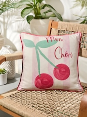 Fusion Pink Cherry 100% Cotton Filled Cushion - Image 1 of 3