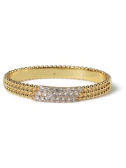 Aela Gold Tone Diamond Simulant Bobbled Stone Bracelet - Image 2 of 3