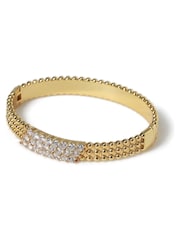 Aela Gold Tone Diamond Simulant Bobbled Stone Bracelet - Image 3 of 3