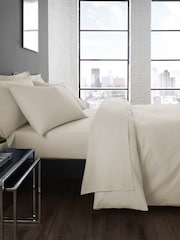 Serene Natural Plain Dye Easy Care 32cm Fitted Bed Sheet - Image 1 of 2