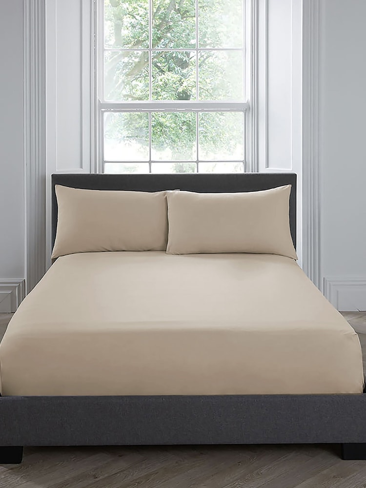 Appletree Set of 2 Natural 100% Cotton Premium Oxford Pillowcases - Image 2 of 3