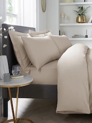 Appletree Set of 2 Natural 100% Cotton Premium Oxford Pillowcases - Image 3 of 3