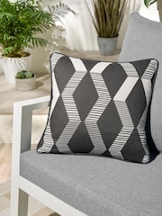 Fusion Black Rico Water and UV Resistant Filled Cushion - Image 1 of 3
