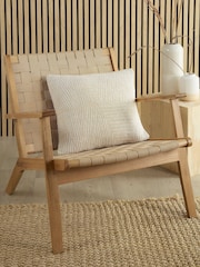 Appletree Natural Myan 100% Cotton Filled Cushion - Image 1 of 2