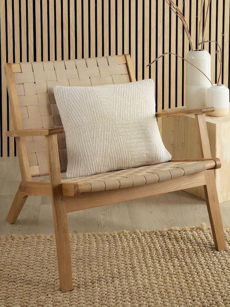 Appletree Natural Myan 100% Cotton Filled Cushion - Image 1 of 2