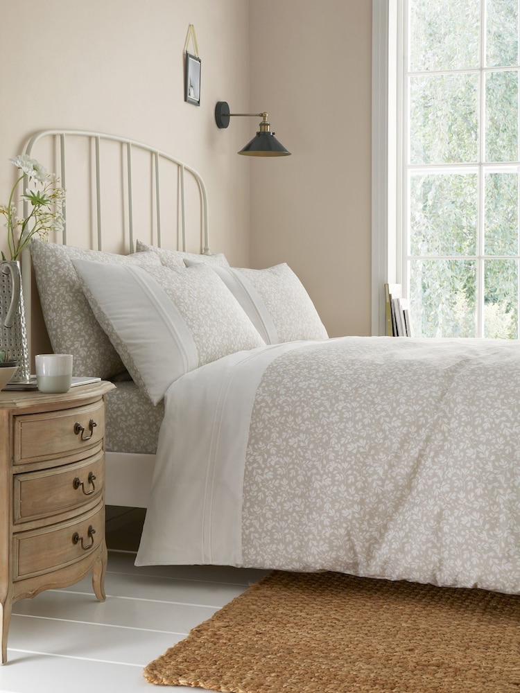 Dreams & Drapes Natural Tess Easy Care 28cm Fitted Bed Sheet Set - Image 2 of 2