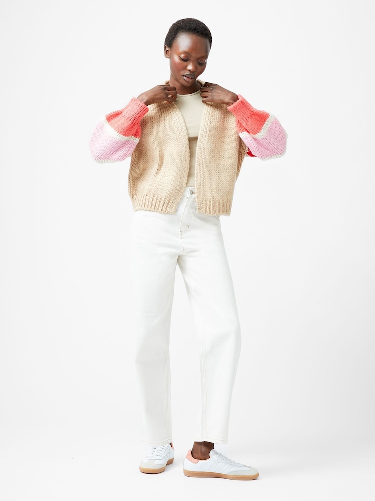 French Connection Natural Monroe V-Neck Cardigan - Image 1 of 4