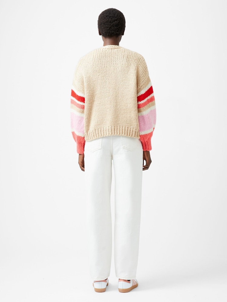 French Connection Natural Monroe V-Neck Cardigan - Image 2 of 4