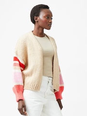 French Connection Natural Monroe V-Neck Cardigan - Image 3 of 4