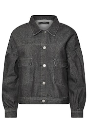 PixieGirl Petite Куртка из денима с рукавами-фонариками из 100% хлопка - Image 4 of 4