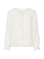 PixieGirl Petite Natural Dobby Frill Long Sleeve Blouse - Image 4 of 4