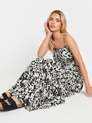 PixieGirl Petite Black Asymetric Tiered Maxi Dress - Image 1 of 5