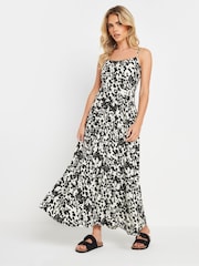 PixieGirl Petite Black Asymetric Tiered Maxi Dress - Image 2 of 5