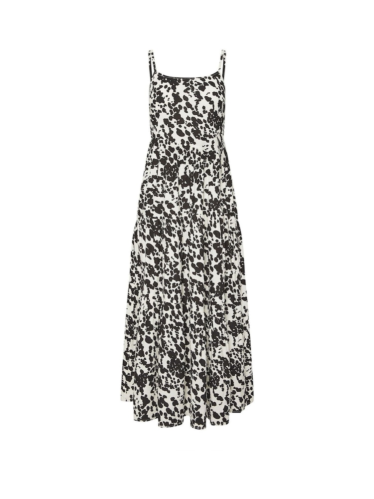 PixieGirl Petite Black Asymetric Tiered Maxi Dress - Image 5 of 5