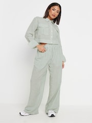 PixieGirl Petite Green Stripe Short Shirt - Image 2 of 4