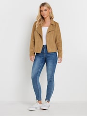M&Co Natural Petite Suede Biker Jacket - Image 2 of 5