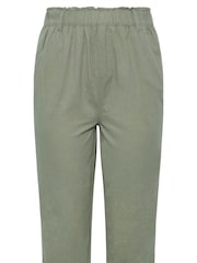 Yours Curve Grey Cool 100% Cotton Cropped Trousers - Image 5 of 5