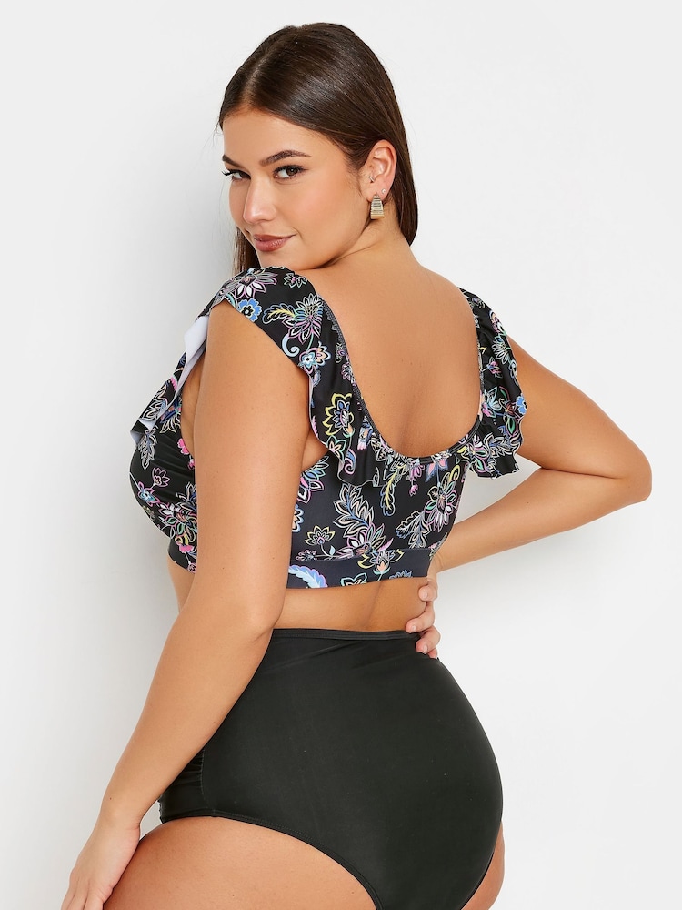 Yours Curve Black Super High Waisted Tummy Control Bikini Briefs - Image 2 of 6
