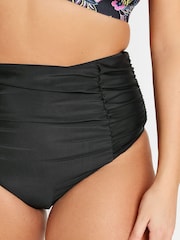 Yours Curve Black Super High Waisted Tummy Control Bikini Briefs - Image 3 of 6