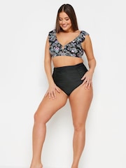 Yours Curve Black Super High Waisted Tummy Control Bikini Briefs - Image 4 of 6