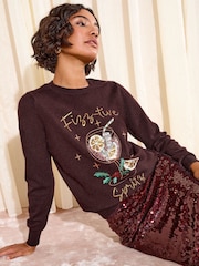 Friends Like These Burgundy Fizztive Christmas Jumper - Image 2 of 4