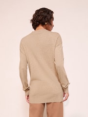 Friends Like These Neutral Button Sleeve Tunic - Image 4 of 4