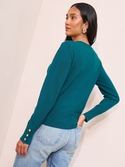 Friends Like These Green Long Sleeve Crew Neck Jumper - Image 4 of 4