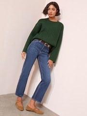 Friends Like These Green Honeycomb Detail Jumper - Image 3 of 5
