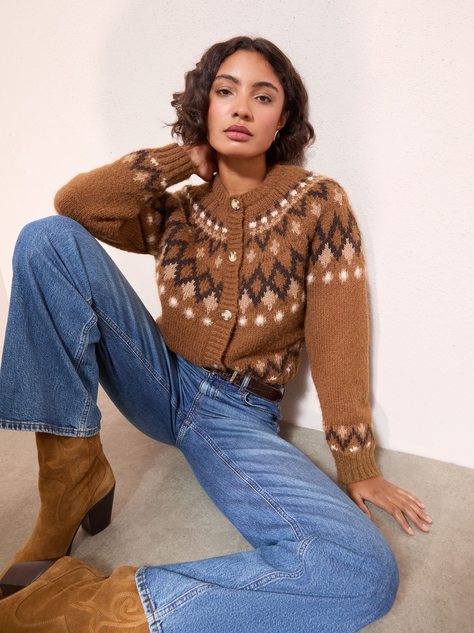 UNIF ニット UNIF Sweater Womens XS Green Cropped Cardigan Knit Button Up Long