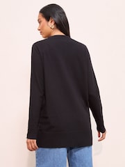 Friends Like These Black Longline Cardigan - Image 4 of 4