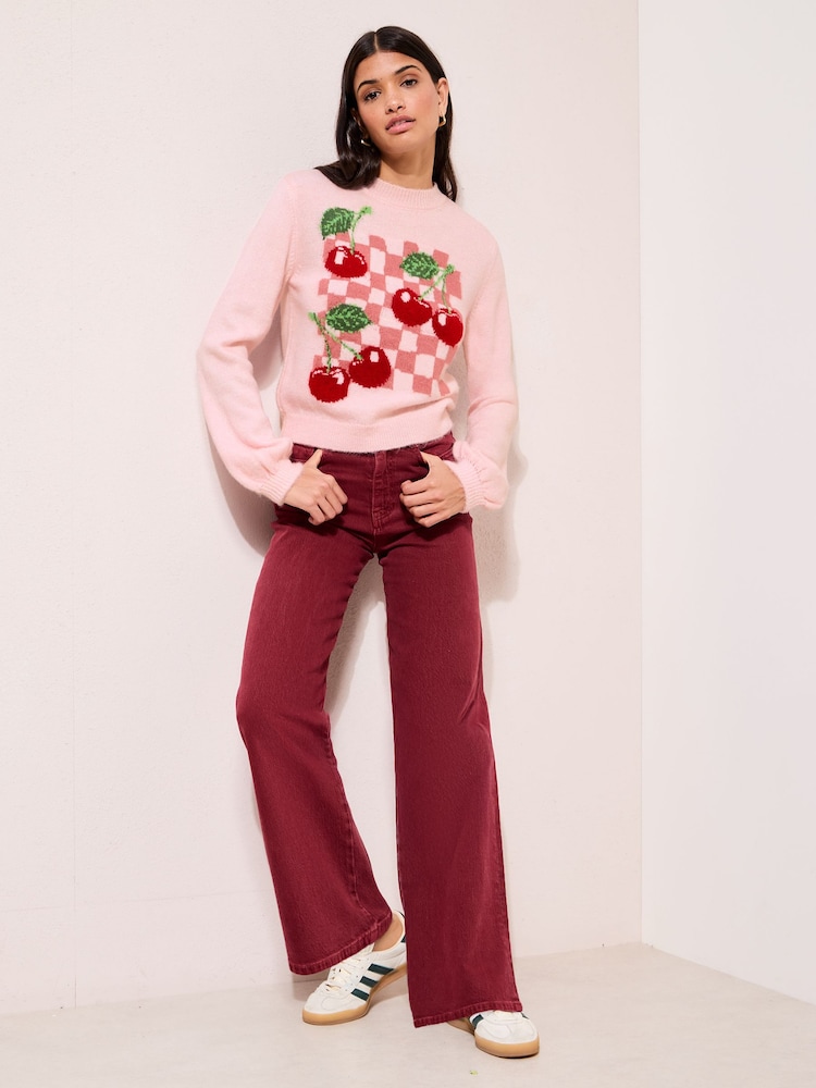 Friends Like These Cherry Checkerboard Graphic Jumper - Image 2 of 4