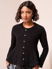 Friends Like These Black Peplum Cardigan - Image 4 of 5