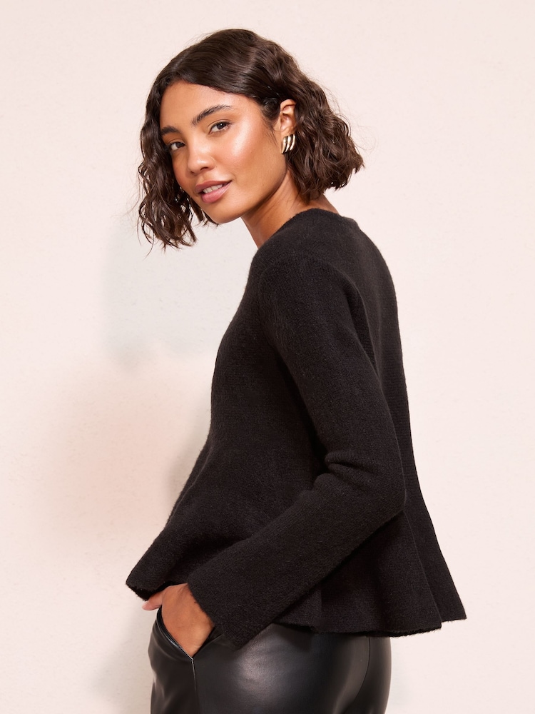 Friends Like These Black Peplum Cardigan - Image 5 of 5