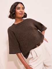 Friends Like These Brown Knitted Top - Image 1 of 4