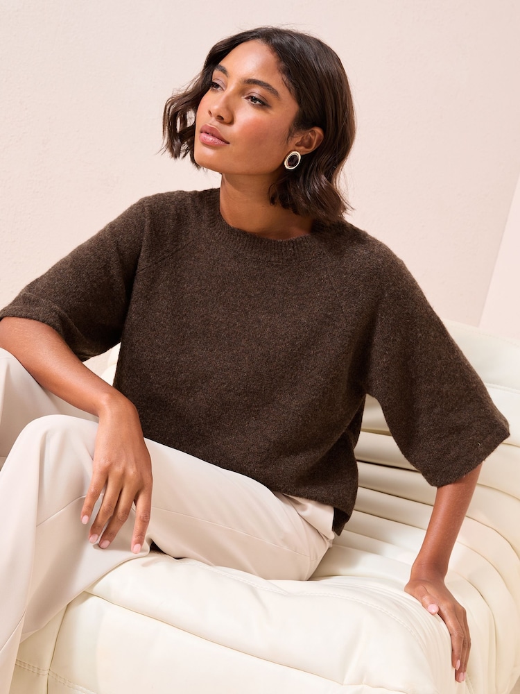 Friends Like These Brown Knitted Top - Image 4 of 4
