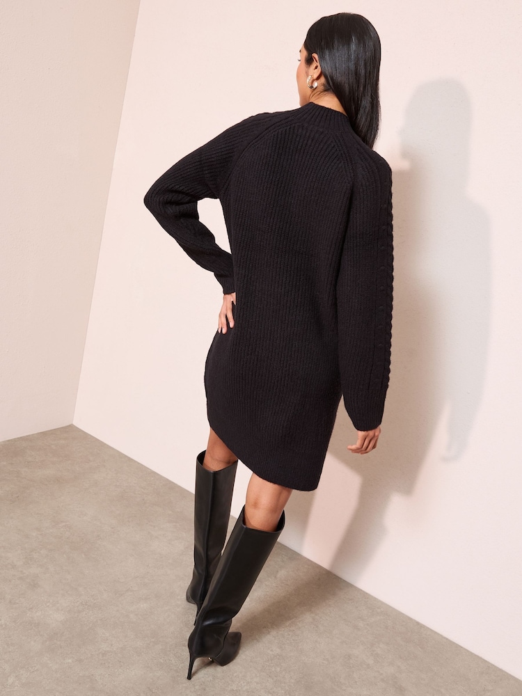 Preto - Friends Like These Honeycomb Detail Mini Dress - Imagem 5 de 5