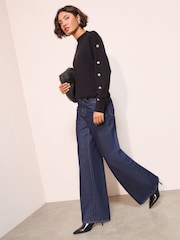Friends Like These Black Button Sleeve Tunic - Image 3 of 4