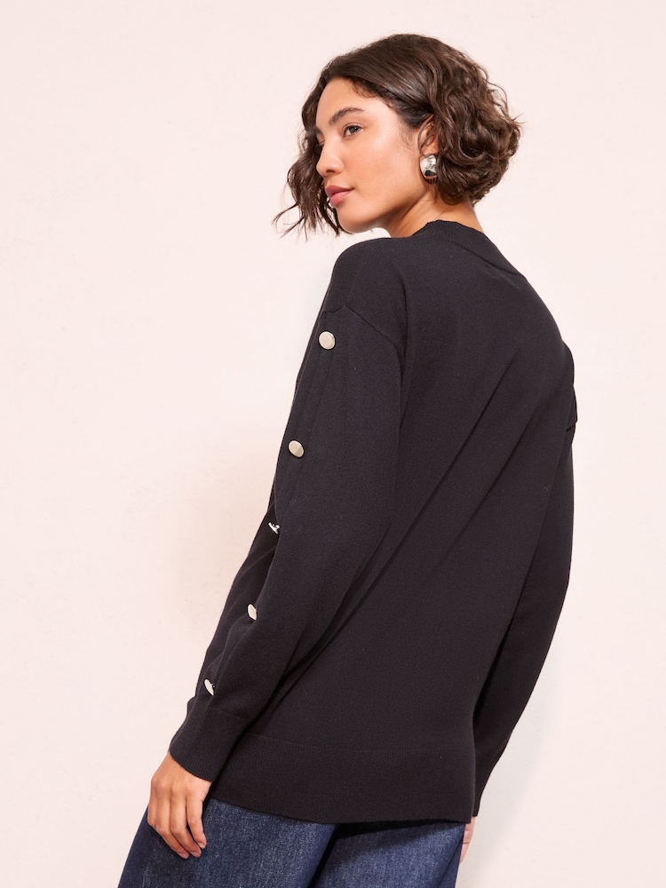 Friends Like These Black Button Sleeve Tunic - Image 4 of 4