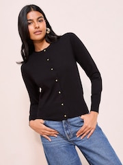 Preto - Cardigan Friends Like These Dome Button - Imagem 1 de 4