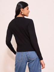 Preto - Cardigan Friends Like These Dome Button - Imagem 2 de 4