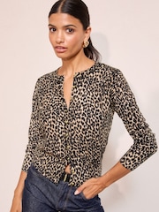 Friends Like These Brown Dome Button Cardigan - Image 2 of 4