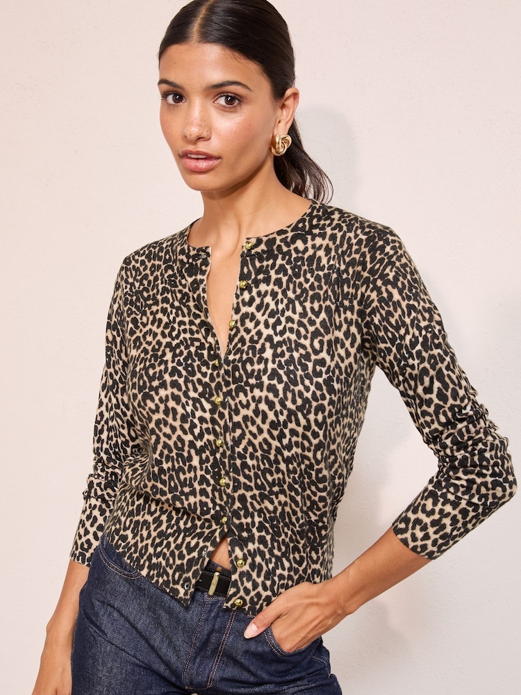 Friends Like These Brown Dome Button Cardigan - Image 2 of 4