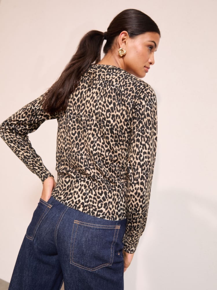 Friends Like These Brown Dome Button Cardigan - Image 4 of 4