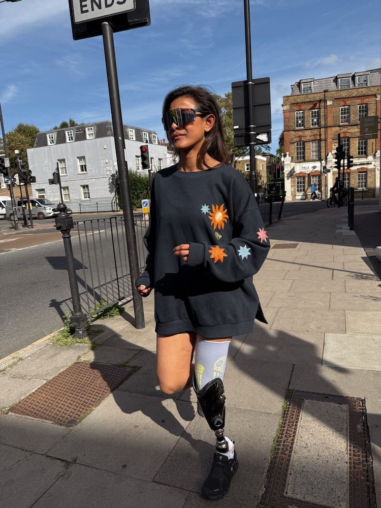 Never Fully Dressed Navy Embroidery Cotton Sweatshirt - Image 2 of 6