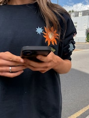 Never Fully Dressed Navy Embroidery Cotton Sweatshirt - Image 5 of 6