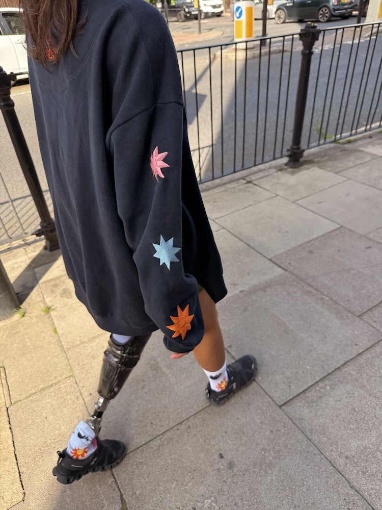 Never Fully Dressed Navy Embroidery Cotton Sweatshirt - Image 6 of 6