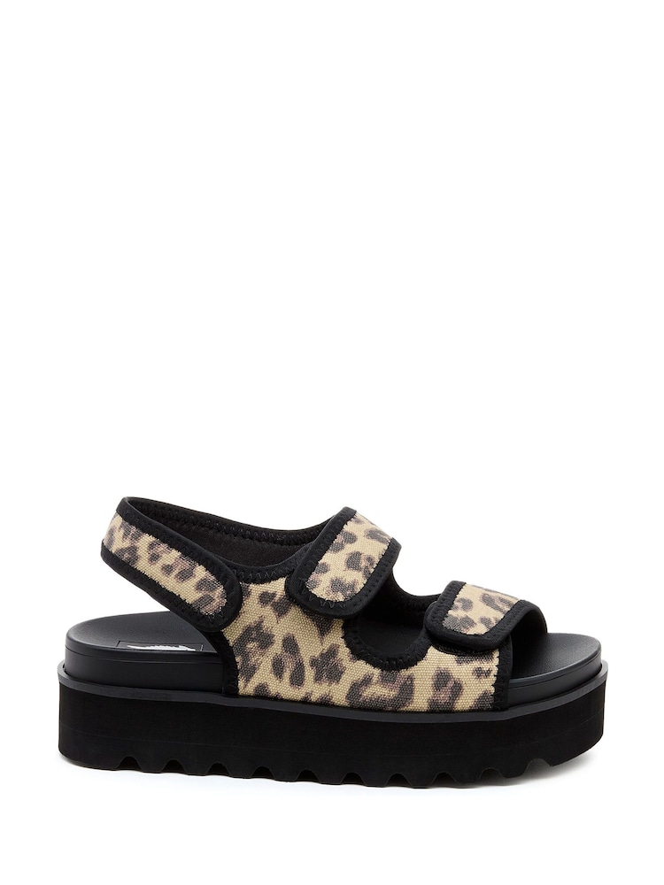 Rocket Dog Animal Print Balmy Dexter Leopard 100% Cotton Sandals - Image 1 of 7 Rocket Dog Animal Print Balmy Dexter Leopard 100% Cotton Sandals - Image 1 of 7