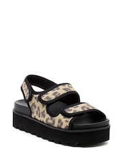 Rocket Dog Animal Print Balmy Dexter Leopard 100% Cotton Sandals - Image 7 of 7