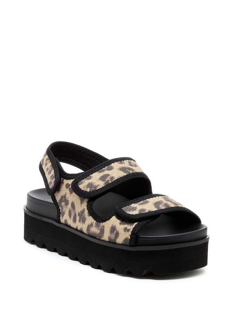 Rocket Dog Animal Print Balmy Dexter Leopard 100% Cotton Sandals - Image 7 of 7