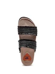 Rocket Dog Aruba Raffia Straps Black Sandals - Image 5 of 6